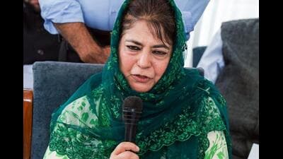 Former J&K chief minister and the PDP president Mehbooba Mufti has blamed the ruling party for using state machinery to harass one of the opposition party’s senior leaders. (ANI File)