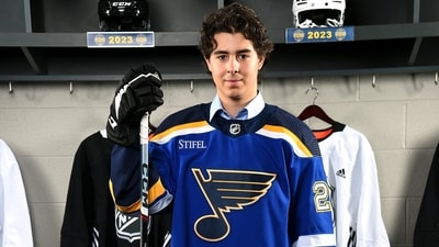Matthew Mayich reportedly suffered what paramedics described as a “heat-related illness”. (X @StLouisBlues) Matthew Mayich reportedly suffered what paramedics described as a “heat-related illness”. (X @StLouisBlues)