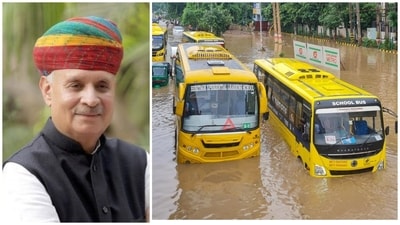 On Monday, at least 14 private school buses with schoolchildren from nursery to Class 12 were stranded for nearly five to six hours across Gurugram. (X/HT) On Monday, at least 14 private school buses with schoolchildren from nursery to Class 12 were stranded for nearly five to six hours across Gurugram. (X/HT)