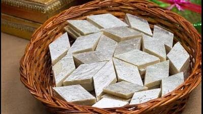 Some shops have raised the price of kaju katli. (REPRESENTATIVE IMAGE) Some shops have raised the price of kaju katli. (REPRESENTATIVE IMAGE)