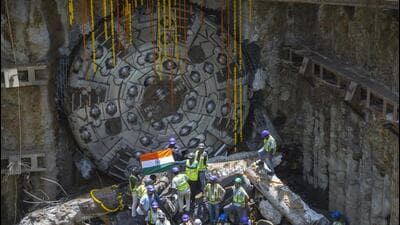 The first TBM tunnel breakthrough was achieved by the MMRDA for Metro Line 7A in April 2025, marking successful completion of a 1.647-kilometer tunnel between Andheri (East) and Chhatrapati Shivaji Maharaj International Airport (CSMIA). (Hindustan Times)