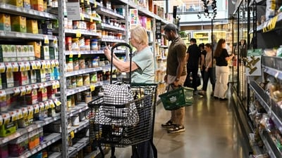 US PCE inflation rose to 3.7% in July as income and spending grew. (Photo by ANGELA WEISS / AFP) (AFP) US PCE inflation rose to 3.7% in July as income and spending grew. (Photo by ANGELA WEISS / AFP) (AFP)