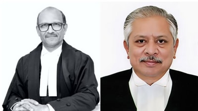 Justice Sandeep Mehta (L) and Rajasthan High Court Acting Chief Justice Sanjeev Prakash Sharma. Justice Sandeep Mehta (L) and Rajasthan High Court Acting Chief Justice Sanjeev Prakash Sharma.