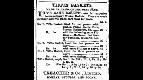 Advertisement from The Bombay Gazette, December 20, 1890. (SOURCED)