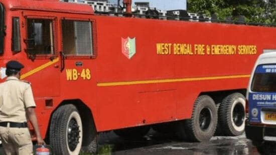 Local youths tried to douse the flames and informed the Domjur police station and the fire brigade.