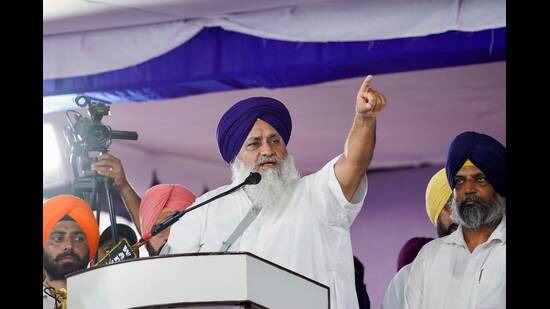 The SAD president also mentioned the murder of Amritpal’s former aide and Sikh activist Gurpreet Singh Hari Nau in Faridkot in October 2024. (HT Photo)