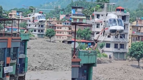Flash floods hit Nepal on Wednesday.