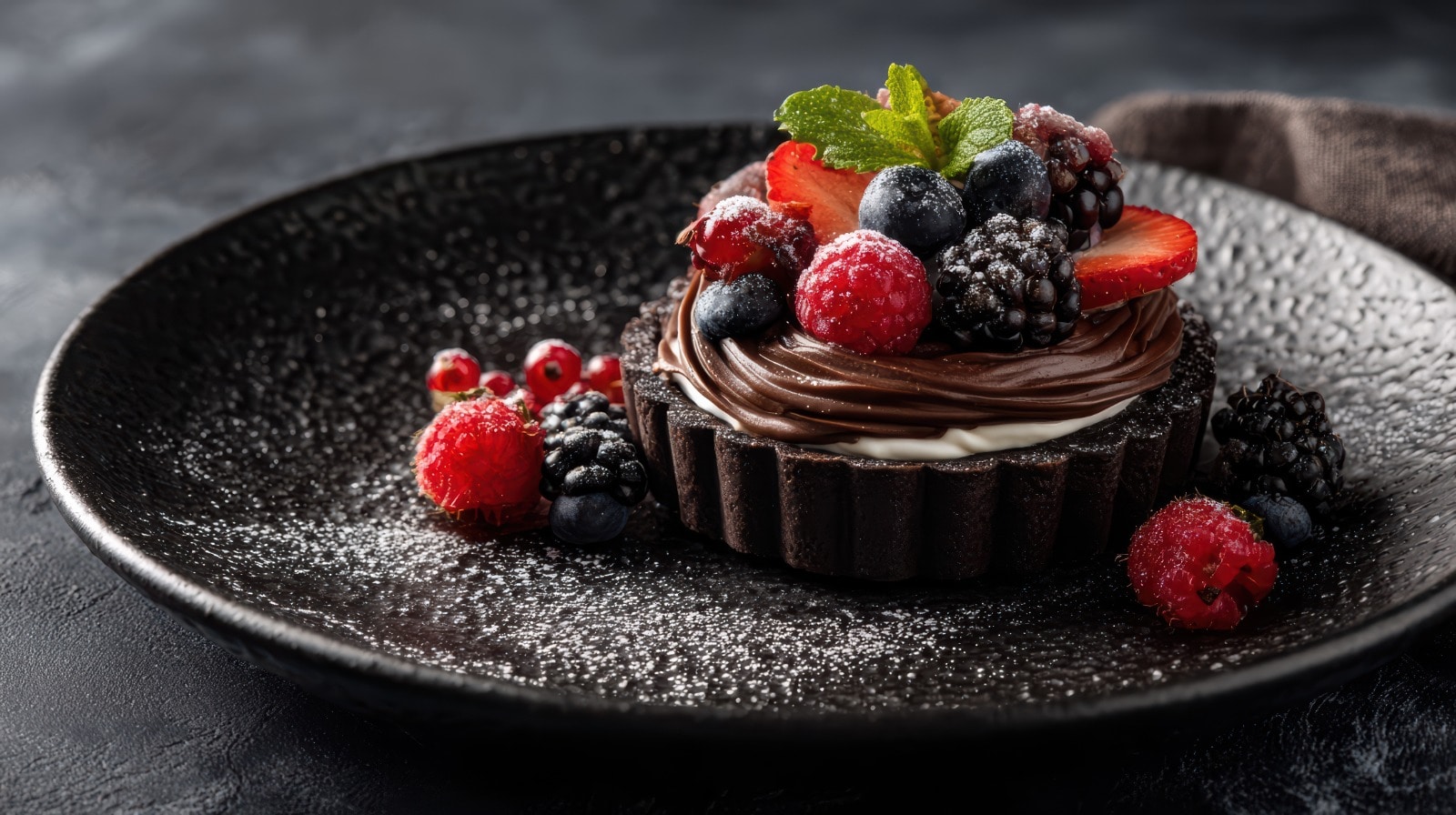Dark chocolate and raspberry tart recipe. (BarNaan, Connecticut) Dark chocolate and raspberry tart recipe. (BarNaan, Connecticut)