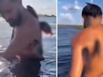 A man shared a video on Facebook claiming a piranha attack. (Facebook/Leandro Aponte)