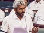 Tamil Nadu Finance Minister N. Marie Wilson speaks during the state Assembly session in Chennai.