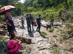 Police officials conduct a search and rescue operation after flash floods, in the Devghat area, Nepal. (Photo for representation)