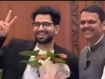 Samay Raina gets felicitated by Maharashtra CM.