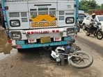 The truck driver abandoned the vehicle and fled, while police seized it and registered a case under culpable homicide and rash driving provisions. (HT)