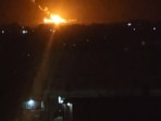 A Houthi attack on Yemen's Mokha port sparking an explosion and fire at the facility