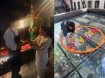 Radhika Merchant tied a jalebi-shaped Rakhi on Vikas Khanna’s wrist.