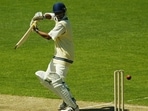 A shot from 2003, the last time this batsman represented any form of the Indian team