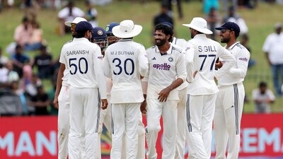 Ravindra Jadeja also picked up three wickets, ending with 3/94 from 38.3 overs. (ANI Photo) Ravindra Jadeja also picked up three wickets, ending with 3/94 from 38.3 overs. (ANI Photo)