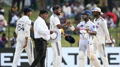 With the match firmly heading towards a stalemate, Sri Lanka declared at 429/9 before both teams shook hands, bringing the Test to a close. (AFP) With the match firmly heading towards a stalemate, Sri Lanka declared at 429/9 before both teams shook hands, bringing the Test to a close. (AFP)