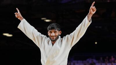 India's Harsh Singh celebrates after winning the men's 60kg judo gold at the Commonwealth Games in Glasgow. (AP) India's Harsh Singh celebrates after winning the men's 60kg judo gold at the Commonwealth Games in Glasgow. (AP)