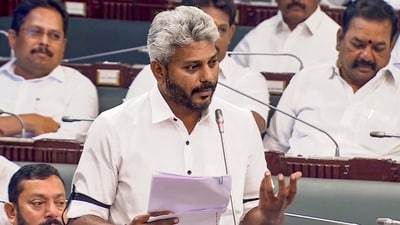 Tamil Nadu Finance Minister N. Marie Wilson speaks during the state Assembly session in Chennai. (PTI) Tamil Nadu Finance Minister N. Marie Wilson speaks during the state Assembly session in Chennai. (PTI)