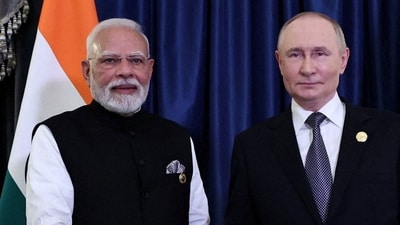 PM Modi and Russian President Putin. (Sputnik/Alexander Kazakov/Pool via Reuters)