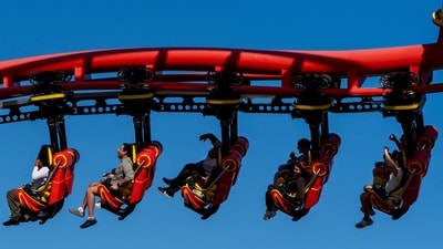 Six Flags X2 remains closed as California investigates serious rider injuries, leaving a major question over what happens to the coaster next.. (REUTERS/David Dee Delgado) (REUTERS)