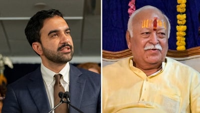 Zohran Mamdani received calls by some activists and political figures calling for the Mayor to cancel RSS' Mohan Bhagwat’s rally at Madison Square Garden. (Reuters/PTI) Zohran Mamdani received calls by some activists and political figures calling for the Mayor to cancel RSS' Mohan Bhagwat’s rally at Madison Square Garden. (Reuters/PTI)