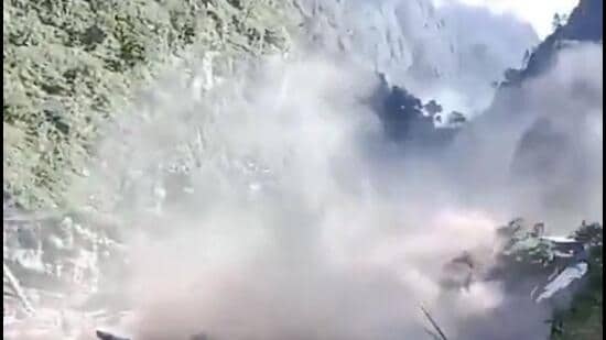 A wall of mud and rock collapsed into a Himalayan river on Wednesday triggering floods and leaving over 330 dead and hundreds missing on both sides of the Nepal-China border. (via REUTERS)