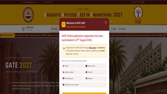 GATE 2027 registration begins at gate2027.iitm.ac.in, direct link to apply here