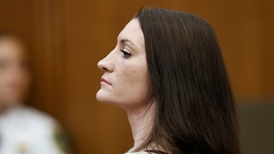 Lindsay Clancy listens to testimony during her murder trial in Plymouth Superior Court, on Wednesday, Aug. 26, 2026 in Plymouth, Mass. (Greg Derr /The Patriot Ledger via AP, Pool)