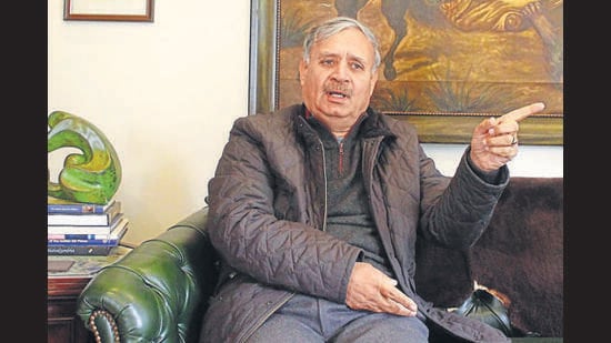 MP Rao Inderjit Singh said past development altered natural stormwater flows and called for clearing encroachments, protecting water bodies and improving rainwater harvesting. (HT Archive)