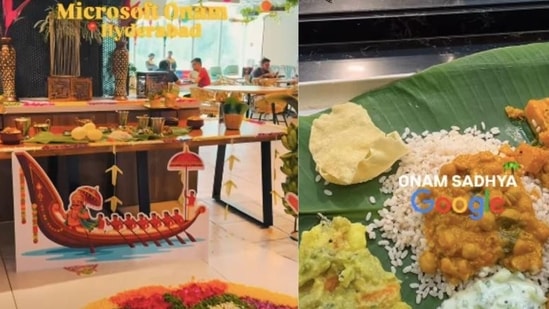 Google and Microsoft go all out for Onam with traditional sadyas and games
