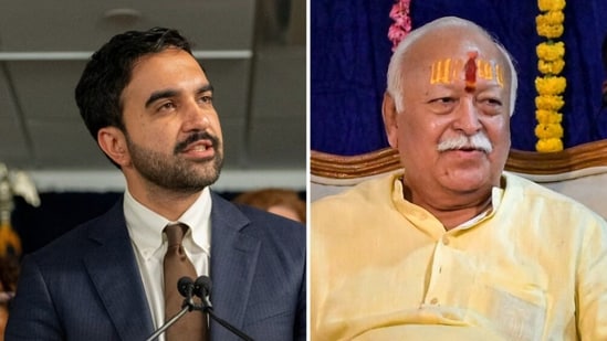 Zohran Mamdani received calls by some activists and political figures calling for the Mayor to cancel RSS' Mohan Bhagwat’s rally at Madison Square Garden. (Reuters/PTI)