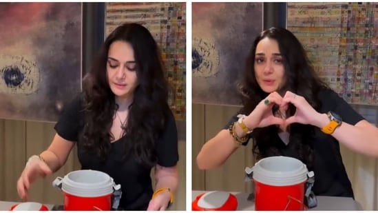 Preity Zinta was giddy with excitement to get her favourite Indian dish in Paris.