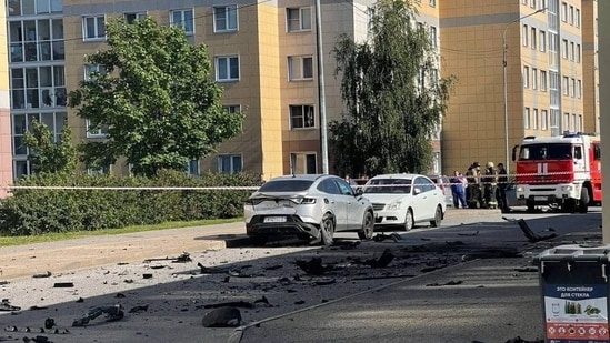 A Russian military officer was reportedly killed and his wife wounded in a car explosion in St. Petersburg.