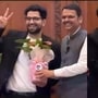 মহারাষ্ট্রের মুখ্যমন্ত্রী দেবেন্দ্র ফড়নবীশের সঙ্গে সময় রায়না। 