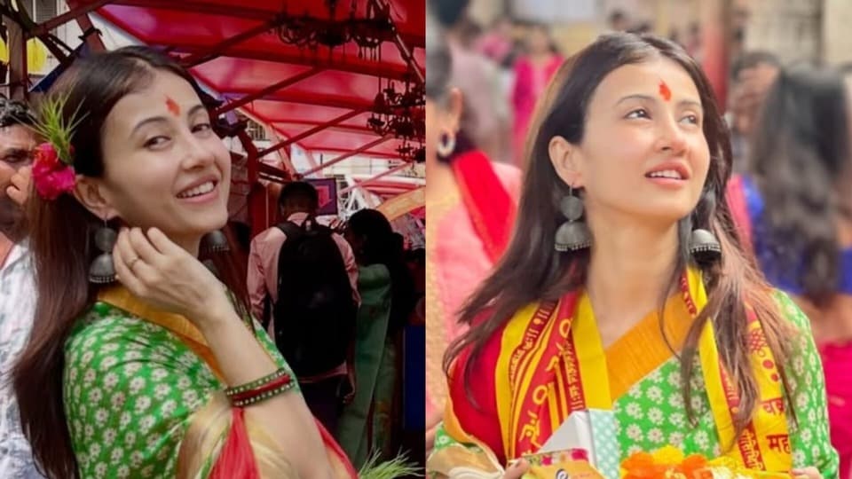সিদ্ধি বিনায়ক মন্দিরে পুজো দিলেন মনামী
