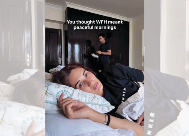 Kriti Vij and husband Viren Barman do skits about his prickly beard and their misaligned sleep schedules. (INSTAGRAM/@ITSKIVITIME)