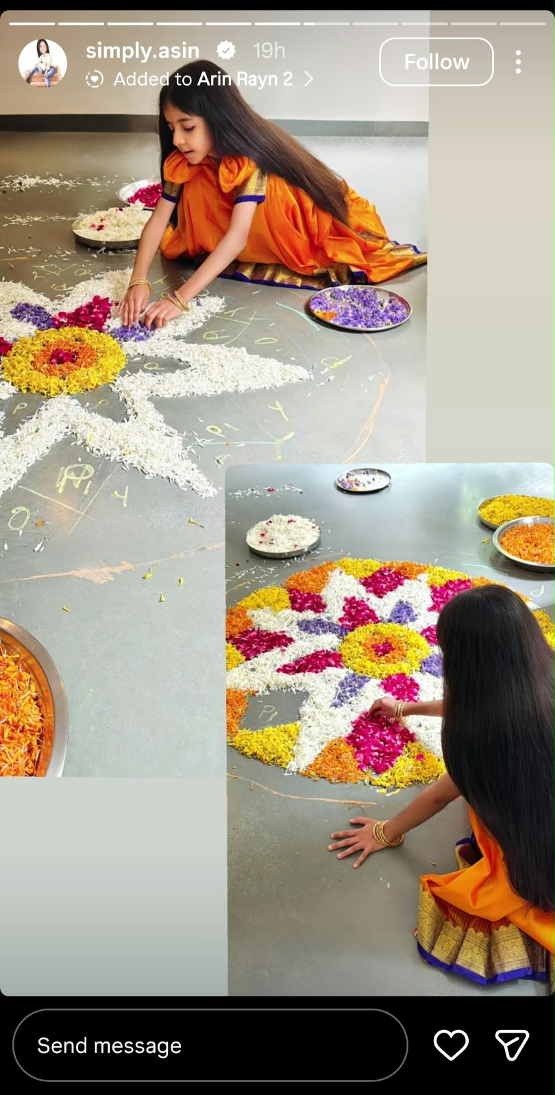 Arin's Onam celebration.