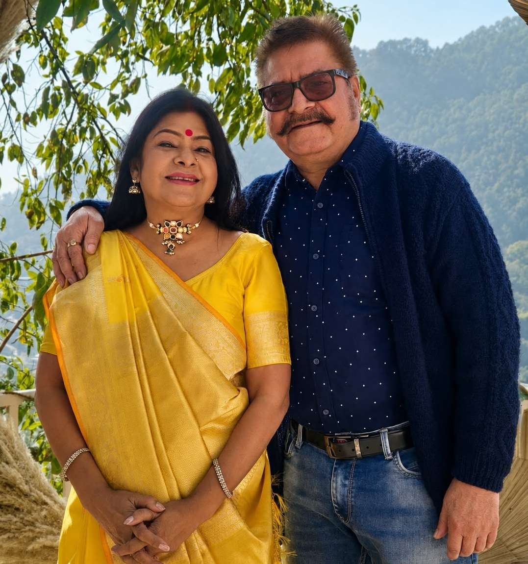 Malini Awasthi with brother Pushkar Awasthi