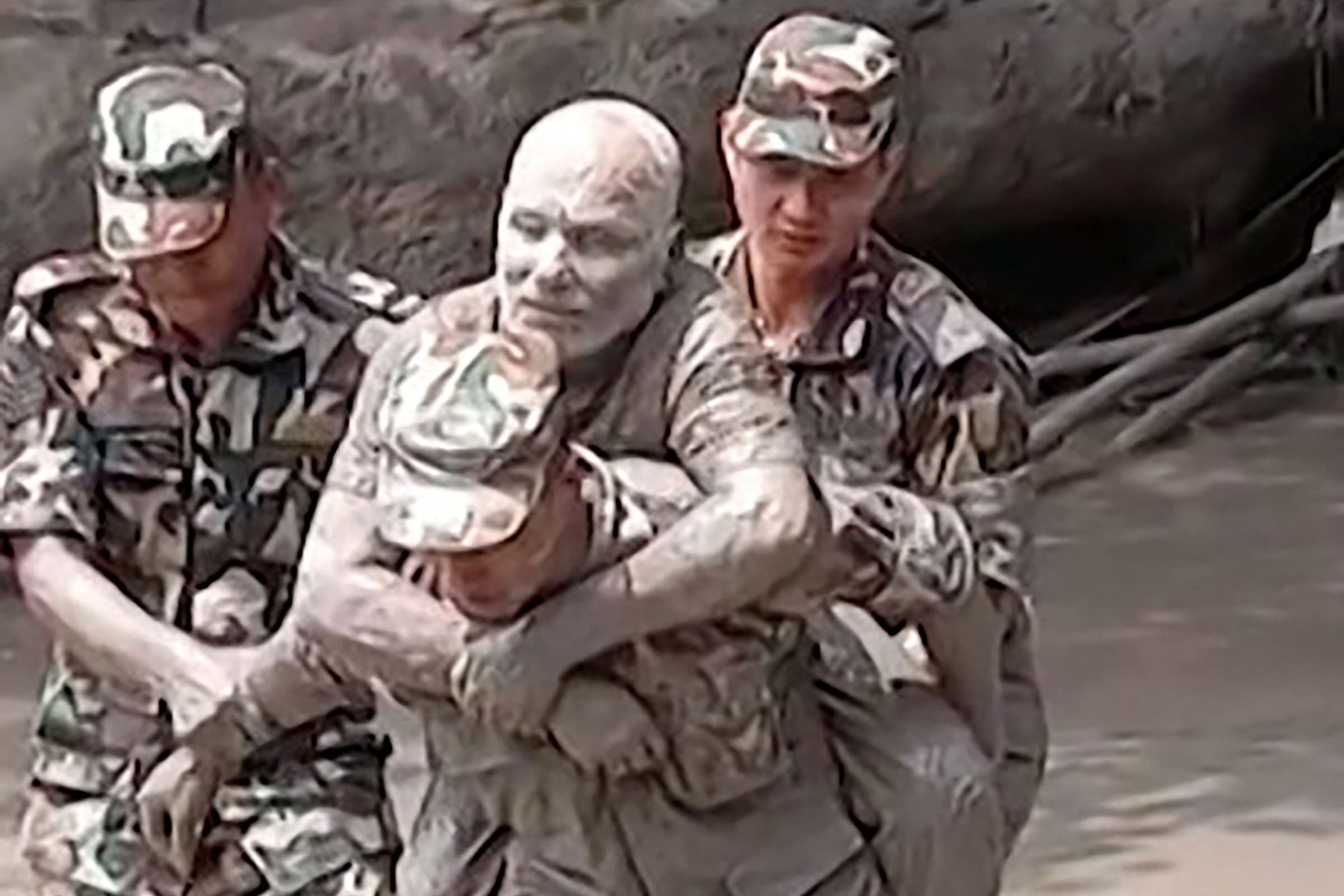 This handout video grab from a UGC footage of Nepal Army taken and released.