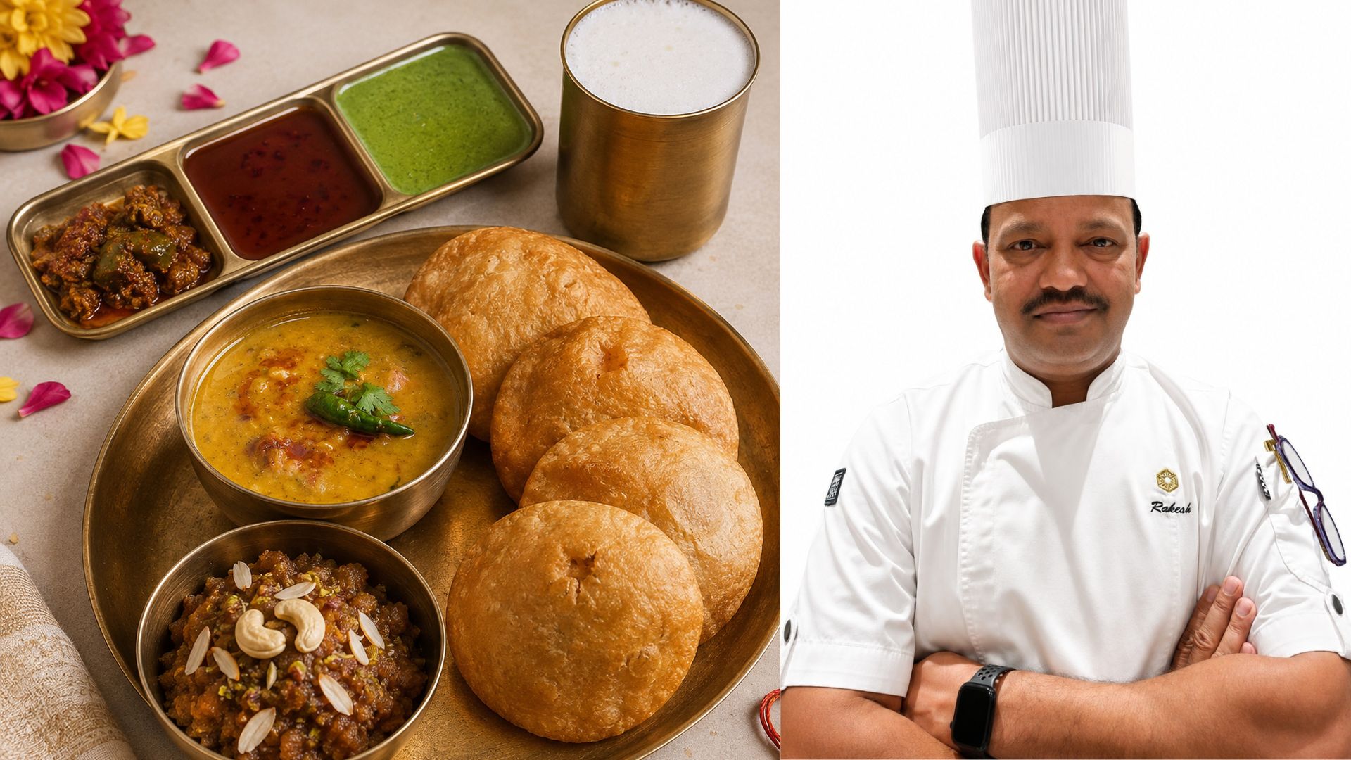 Chef Somnath Singh Rakesh and his Matar & Pyaz Ki Kachori with Spicy Aloo Sabzi and Aate Gud Ka Halwa Chef Somnath Singh Rakesh and his Matar & Pyaz Ki Kachori with Spicy Aloo Sabzi and Aate Gud Ka Halwa