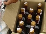 Chandigarh-marked liquor, estimated to be worth over Rs13 lakh in the market. (HT File)