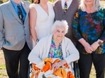 Alan Smith (far left) is pictured with Megan Ghekiere, Dana Smith (Father), Barbara (Mother) Smith, and Evelyn Smith (grandmother).