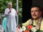 This comes after Suvendu Adhikari questioned opposition to the complete rendition of 'Vande Mataram' earlier in the day and alleged that some people were working against the country from within.(PTI photos)