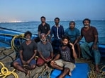 The fishermen were stranded after a series of mechanical failures in their boat. (HT)