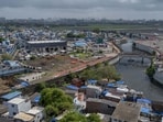 The land around Mumbai’s Chhatrapati Shivaji Maharaj International Airport is owned by the Airports Authority of India and leased to the Mumbai Metropolitan Region Development Authority and the airport operator. Over decades, slums encroached on the AAI land, occupying 275 acres. (Satish Bate/Hindustan Times)