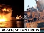 A commercial tanker was struck by an unidentified projectile while transiting the Strait of Hormuz near Oman, causing an onboard fire that was later extinguished. 