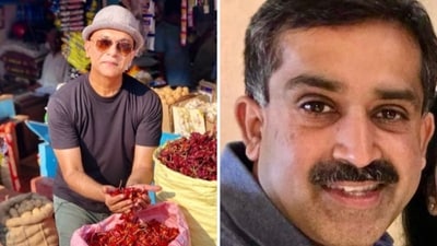 Food vlogger Kripal Amanna (L) and his brother-in-law, VS Balasubramanyam (R). (X/@kripalamanna) Food vlogger Kripal Amanna (L) and his brother-in-law, VS Balasubramanyam (R). (X/@kripalamanna)