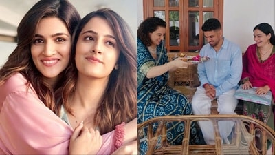 Following the ad controversy, Kriti Sanon and Kangana Ranaut shared pictures from their Raksha Bandhan celebrations